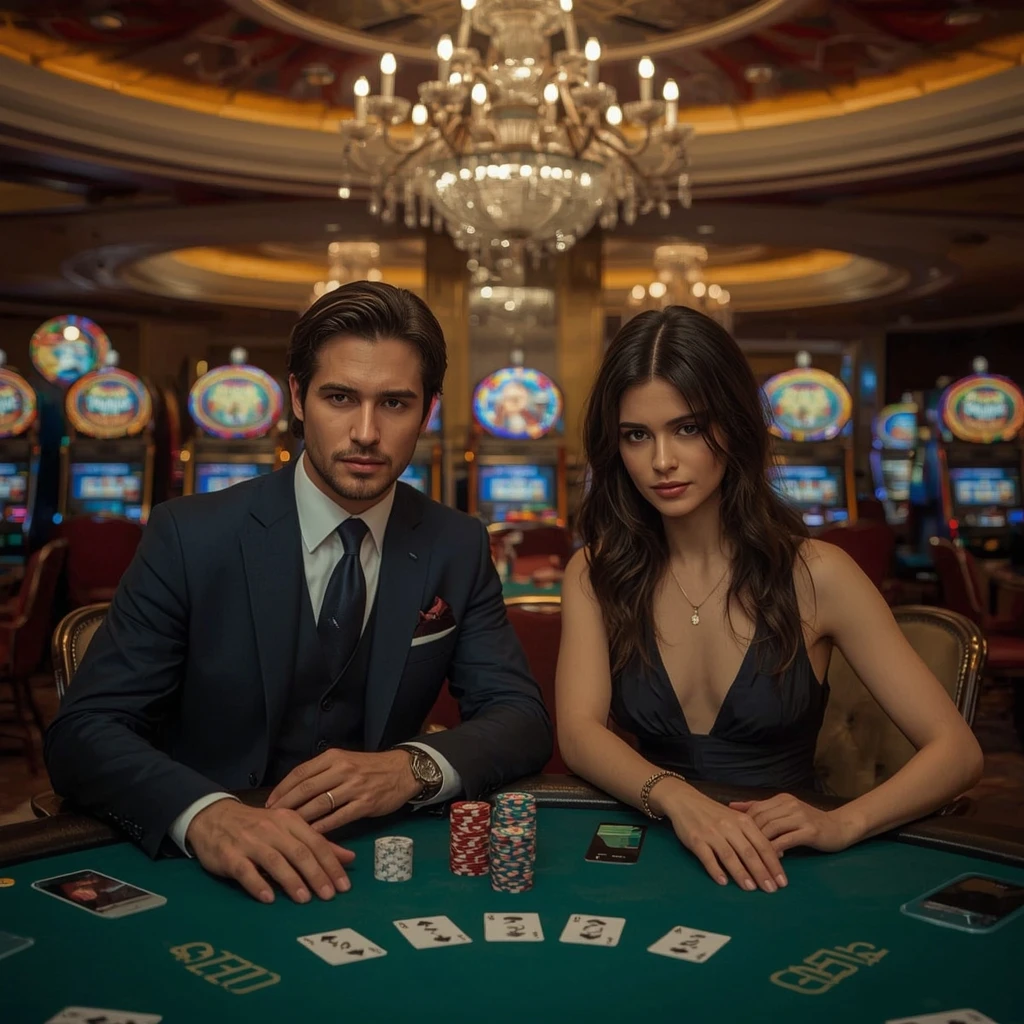 Two poker players at FRESH CASINO India